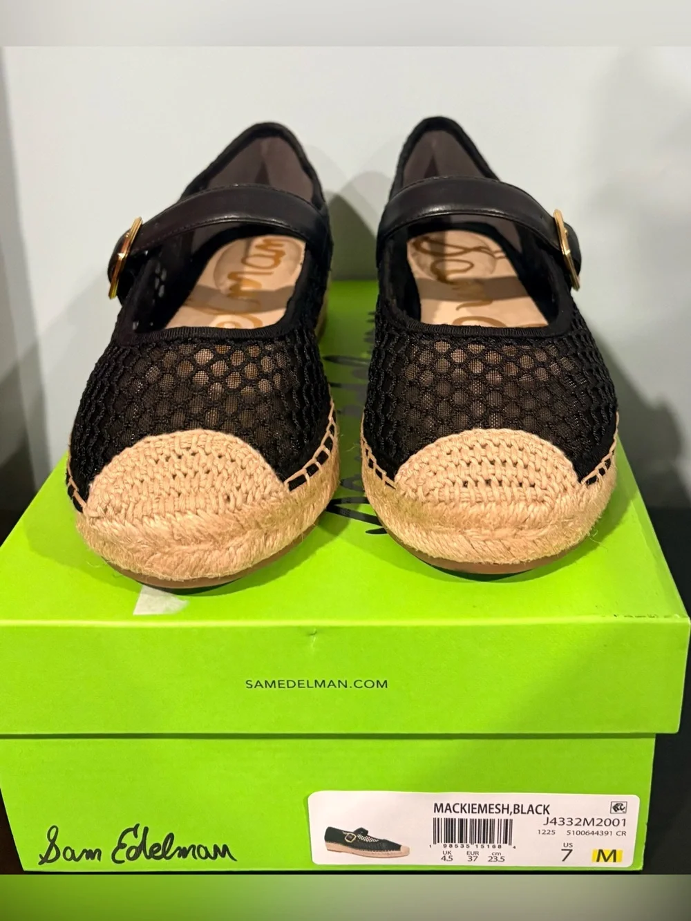 Sam Edelman Mackie Mesh Espadrille Mary Jane | black | size 7